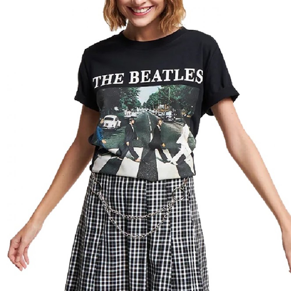 CAMISETA BRANCA FEMININA BEATLES